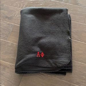 Alpha Phi Black Fleece Blanket
